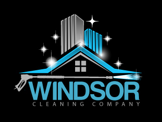 Windsor Cleaning Company logo design by ElonStark