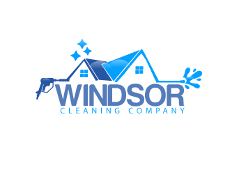 Windsor Cleaning Company logo design by ElonStark