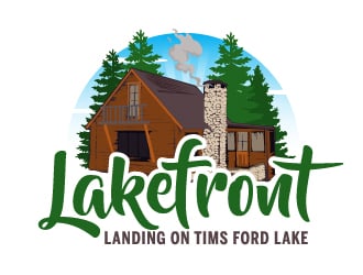 Lakefront Landing on Tims Ford Lake logo design by ElonStark