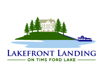 Lakefront Landing on Tims Ford Lake logo design by MonkDesign