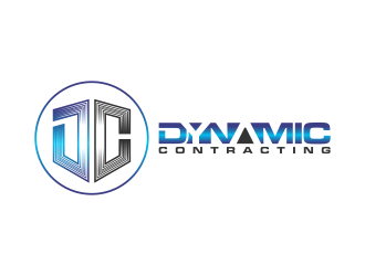 Dynamic Contracting logo design by BlessedArt