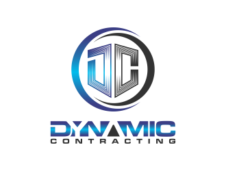 Dynamic Contracting logo design by BlessedArt