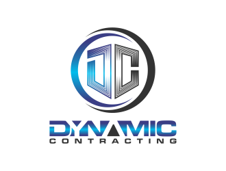 Dynamic Contracting logo design by BlessedArt