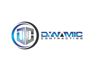 Dynamic Contracting logo design by BlessedArt