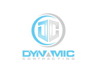 Dynamic Contracting logo design by BlessedArt