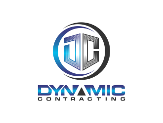 Dynamic Contracting logo design by BlessedArt