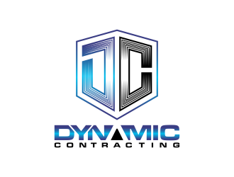 Dynamic Contracting logo design by BlessedArt
