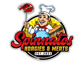   Spinnatos Hoagies & Meats  logo design by DreamLogoDesign
