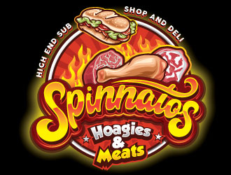   Spinnatos Hoagies & Meats  logo design by REDCROW