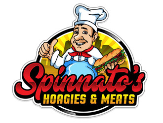   Spinnatos Hoagies & Meats  logo design by DreamLogoDesign