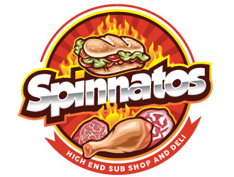   Spinnatos Hoagies & Meats  logo design by REDCROW
