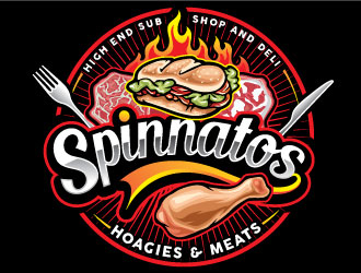   Spinnatos Hoagies & Meats  logo design by REDCROW