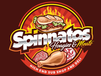   Spinnatos Hoagies & Meats  logo design by REDCROW