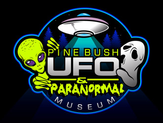 Pine Bush UFO & Paranormal Museum logo design by DreamLogoDesign