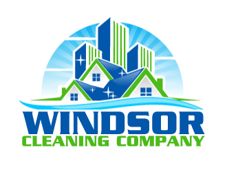 Windsor Cleaning Company logo design by ElonStark