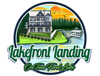 Lakefront Landing on Tims Ford Lake logo design by LucidSketch