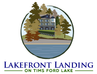 Lakefront Landing on Tims Ford Lake logo design by MonkDesign