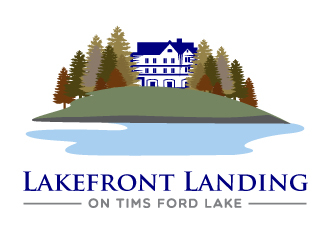 Lakefront Landing on Tims Ford Lake logo design by MonkDesign