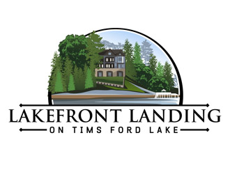 Lakefront Landing on Tims Ford Lake logo design by DreamLogoDesign