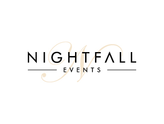 Nightfall Events  logo design by wongndeso
