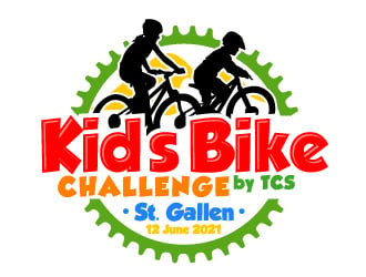 Kids Bike Challenge by TCS                (by TCS small and superscript) logo design by ElonStark