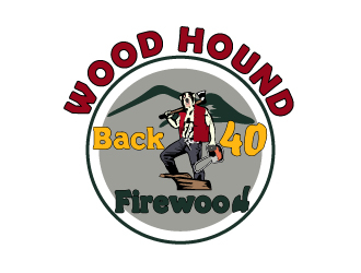 Back 40 Firewood Wood Hound logo design by chumberarto