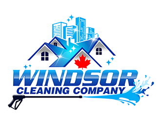 Windsor Cleaning Company logo design by 3Dlogos