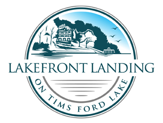 Lakefront Landing on Tims Ford Lake logo design by MAXR