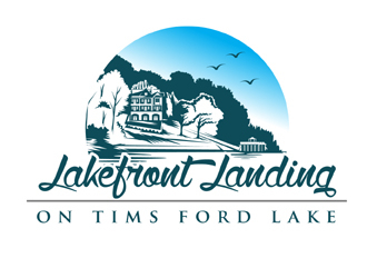 Lakefront Landing on Tims Ford Lake logo design by MAXR