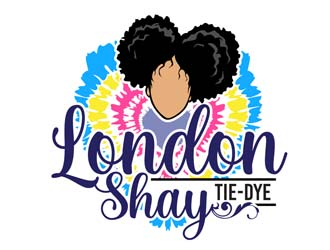 London Shay Tie-Dye logo design by DreamLogoDesign
