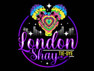 London Shay Tie-Dye logo design by DreamLogoDesign