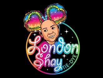 London Shay Tie-Dye logo design by DreamLogoDesign