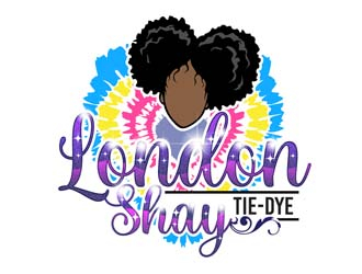 London Shay Tie-Dye logo design by DreamLogoDesign