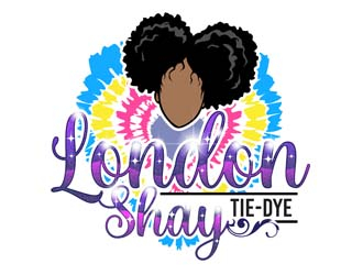 London Shay Tie-Dye logo design by DreamLogoDesign