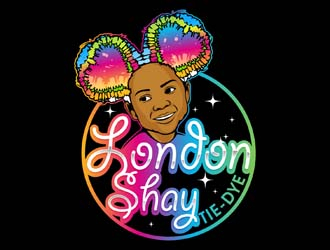 London Shay Tie-Dye logo design by DreamLogoDesign