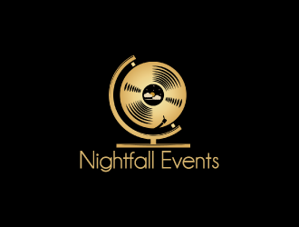 Nightfall Events  logo design by nona