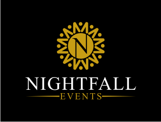 Nightfall Events  logo design by ndndn