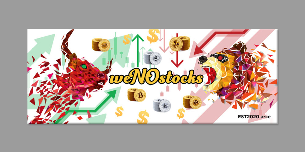 weNOstocks logo design by yondi