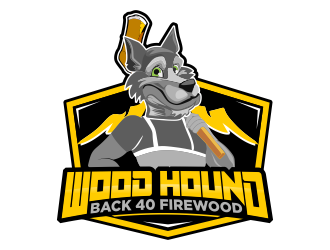 Back 40 Firewood Wood Hound logo design by kopipanas