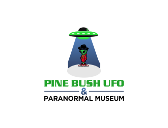 Pine Bush UFO & Paranormal Museum logo design by HENDY