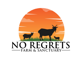 No Regrets Farm & Sanctuary logo design by ElonStark