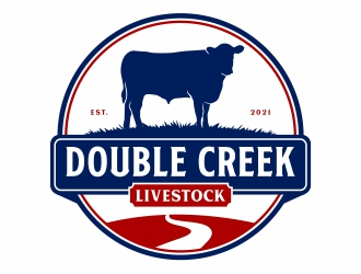 Double Creek Livestock logo design by Mardhi