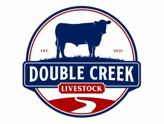 Double Creek Livestock logo design by Mardhi