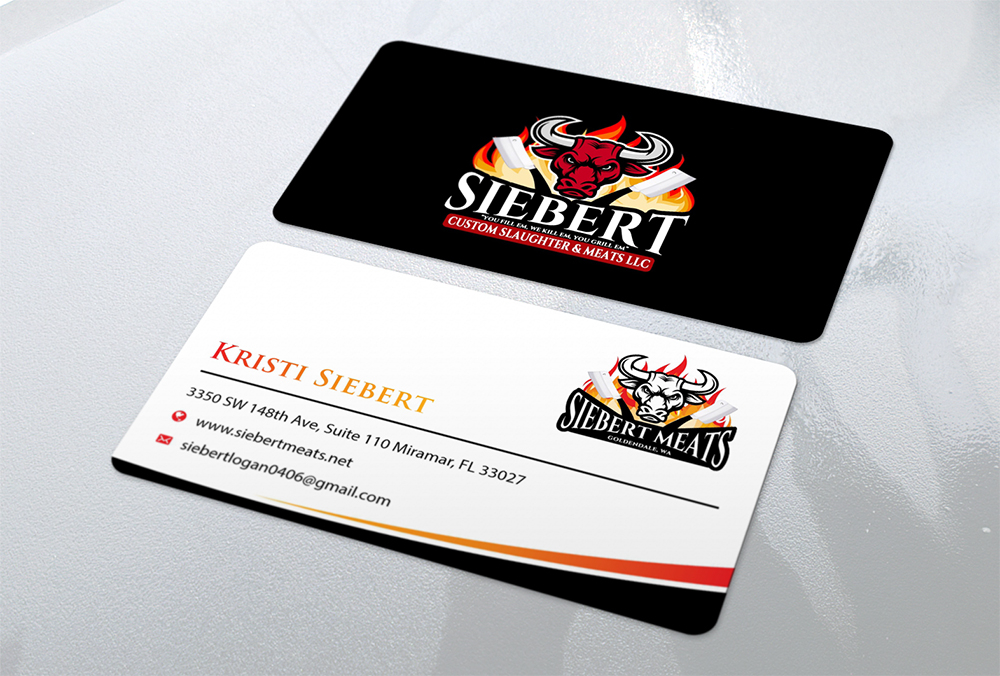 19 Gregg Drive  Goldendale WA  98620  http://www.siebertmeats.net/  FB: siebert custom slaughter & Meats WSDA licensed custom butcher shop and mobile slaughter Smoke BBQ trailer for Mobile catering  logo design by Ibrahim