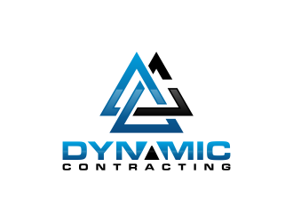 Dynamic Contracting logo design by BlessedArt