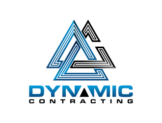 Dynamic Contracting logo design by BlessedArt