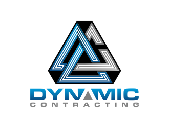 Dynamic Contracting logo design by BlessedArt