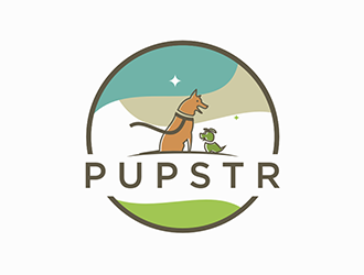 Pupstr logo design by DuckOn