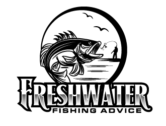 Freshwater Fishing Advice logo design by ElonStark