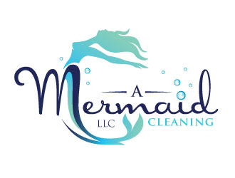 A mermaid cleaning LLC  logo design by REDCROW
